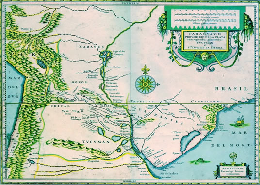 Colonial era map of the province of Río de la Plata